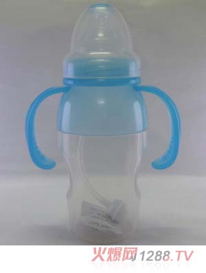 yinge寶200ML腰形寬口徑液體硅膠奶瓶