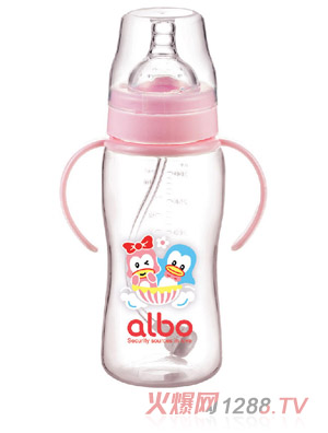 愛(ài)樂(lè)寶PP自動(dòng)奶瓶300ml粉色