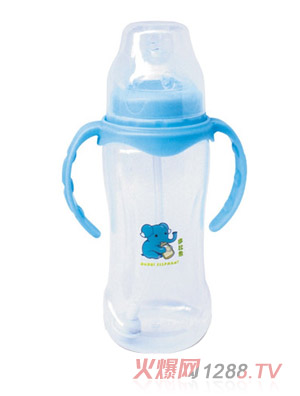 多比象帶手柄嬰兒自動奶瓶藍(lán)色
