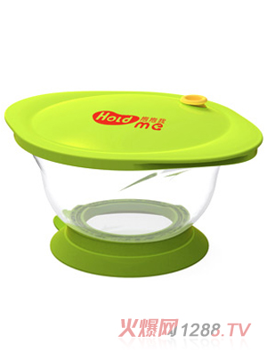 抱抱我寶寶帶蓋雙耳吸盤碗