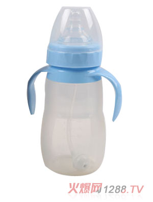 斯凱爾鉑金硅膠奶瓶淺藍(lán)色