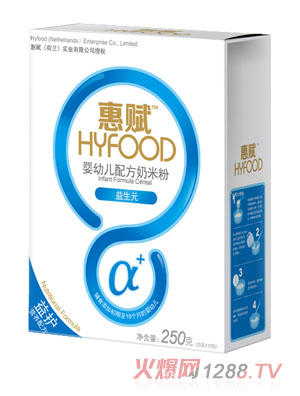 惠賦益生元yingye配方奶米粉盒裝