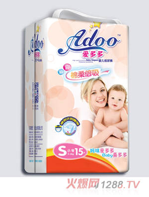 愛多多棉柔倍吸嬰兒紙尿褲S碼15片
