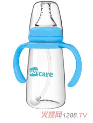 伊斯卡爾160mlPP自動標(biāo)準(zhǔn)口徑奶瓶（藍(lán)）