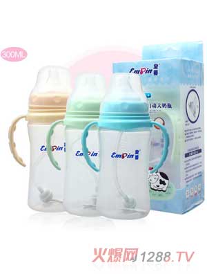 皇嬰寬口PP自動奶瓶300ML