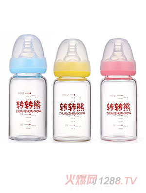 轉(zhuǎn)轉(zhuǎn)熊晶鉆玻璃奶瓶120ML