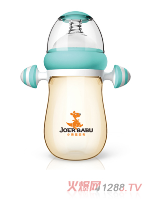 小袋鼠巴布自動按摩手柄PPSU奶瓶BP-892藍色