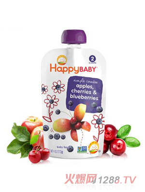禧貝蘋(píng)果櫻桃藍(lán)莓泥