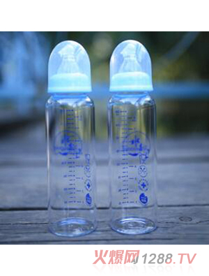 貝倍新生兒標(biāo)口徑高硼硅玻璃奶瓶