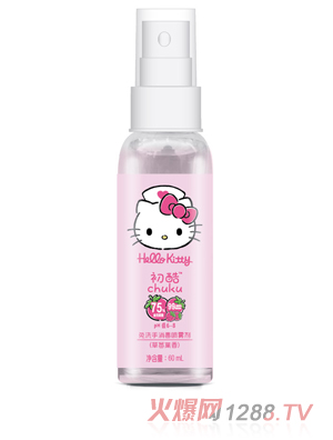 Hello Kitty初酷免洗手消毒噴霧劑（草莓果香）60ml