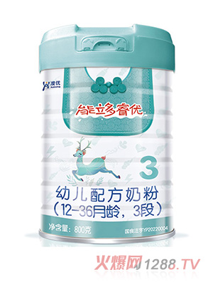 澳優(yōu)能立多睿優(yōu)幼兒配方奶粉（12-36月齡，3段）