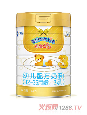澳優(yōu)能立多幼兒配方奶粉（12-36月齡，3段）