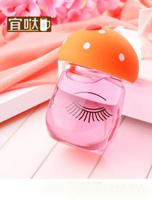 宜噠創(chuàng)意帶蓋蘑菇玻璃杯橙色