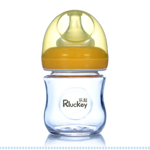 樂起玻璃奶瓶黃色