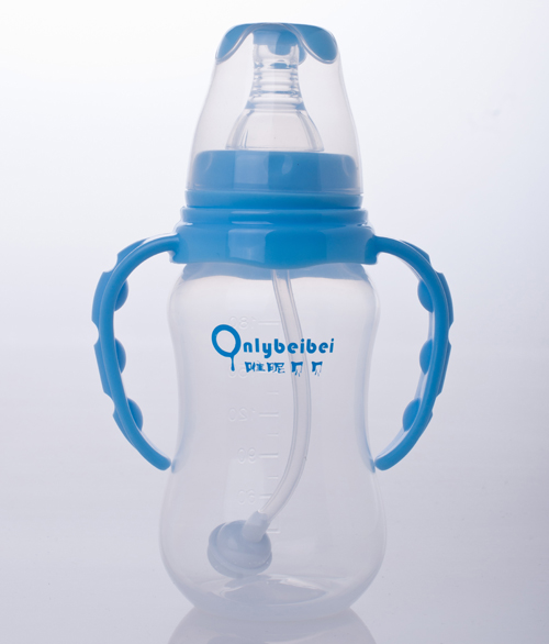 唯昵貝貝標(biāo)口PP奶瓶180ml藍(lán)色