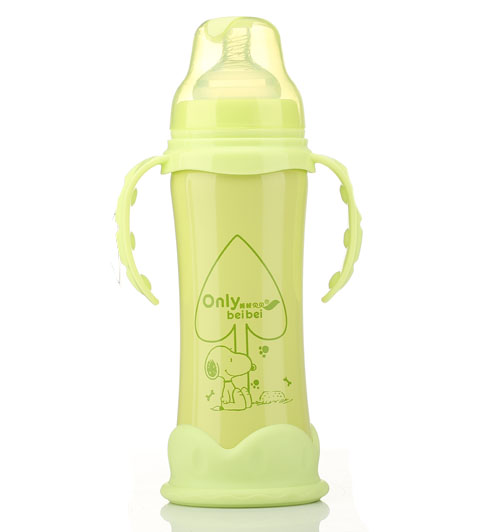 唯昵貝貝寬口保溫奶瓶220ml綠色