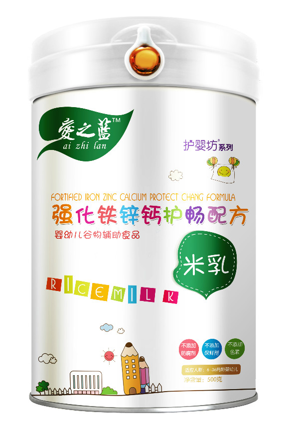 愛之藍(lán)強(qiáng)化鐵鋅鈣護(hù)暢配方米乳